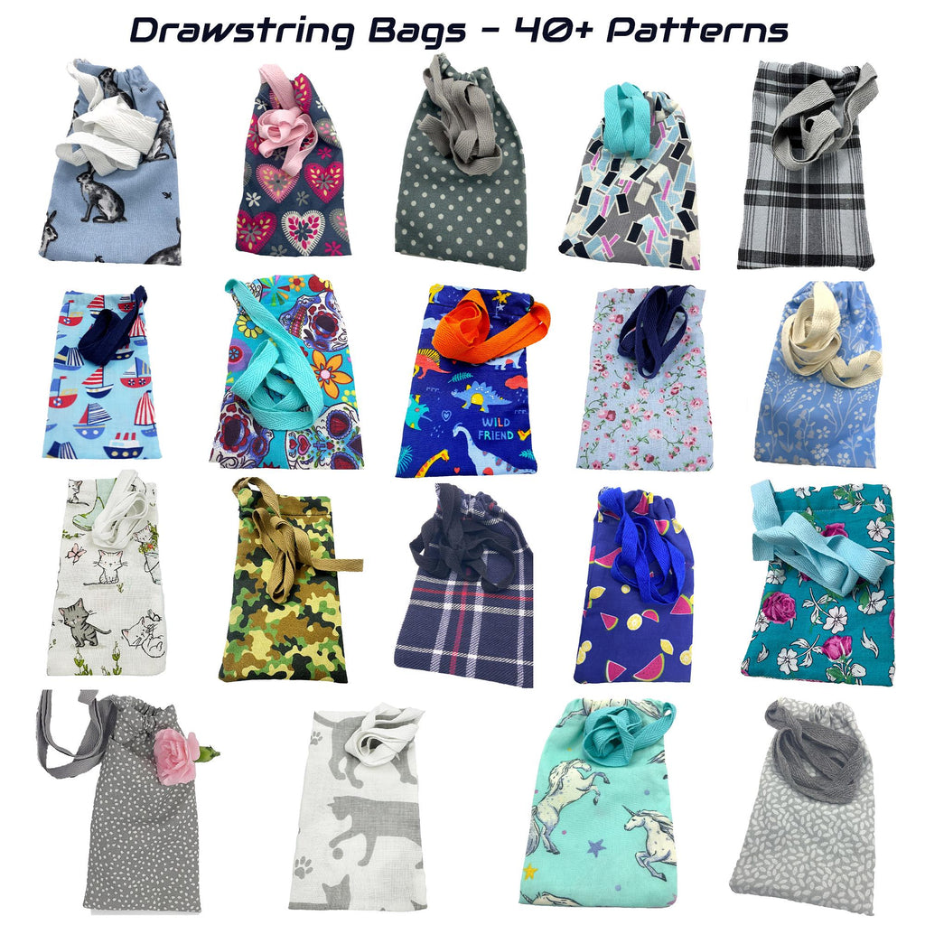 Handmade Hickman Line Bag Cotton with 87cm dawstring strap