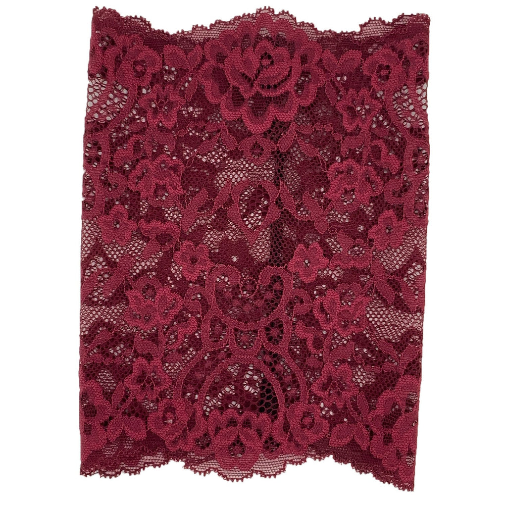 Unlined 6" Burgundy Lace Arm Cover Sleeve Armband