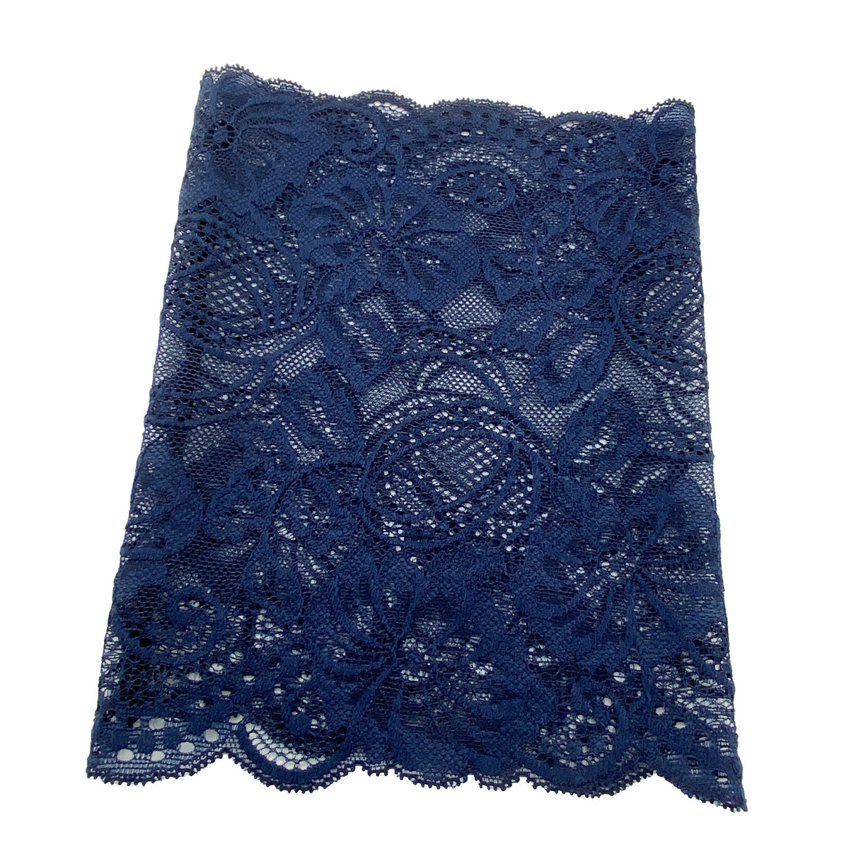 7.25" Navy (Type#1) Unlined Stretch Lace Arm Cover Line Sleeve