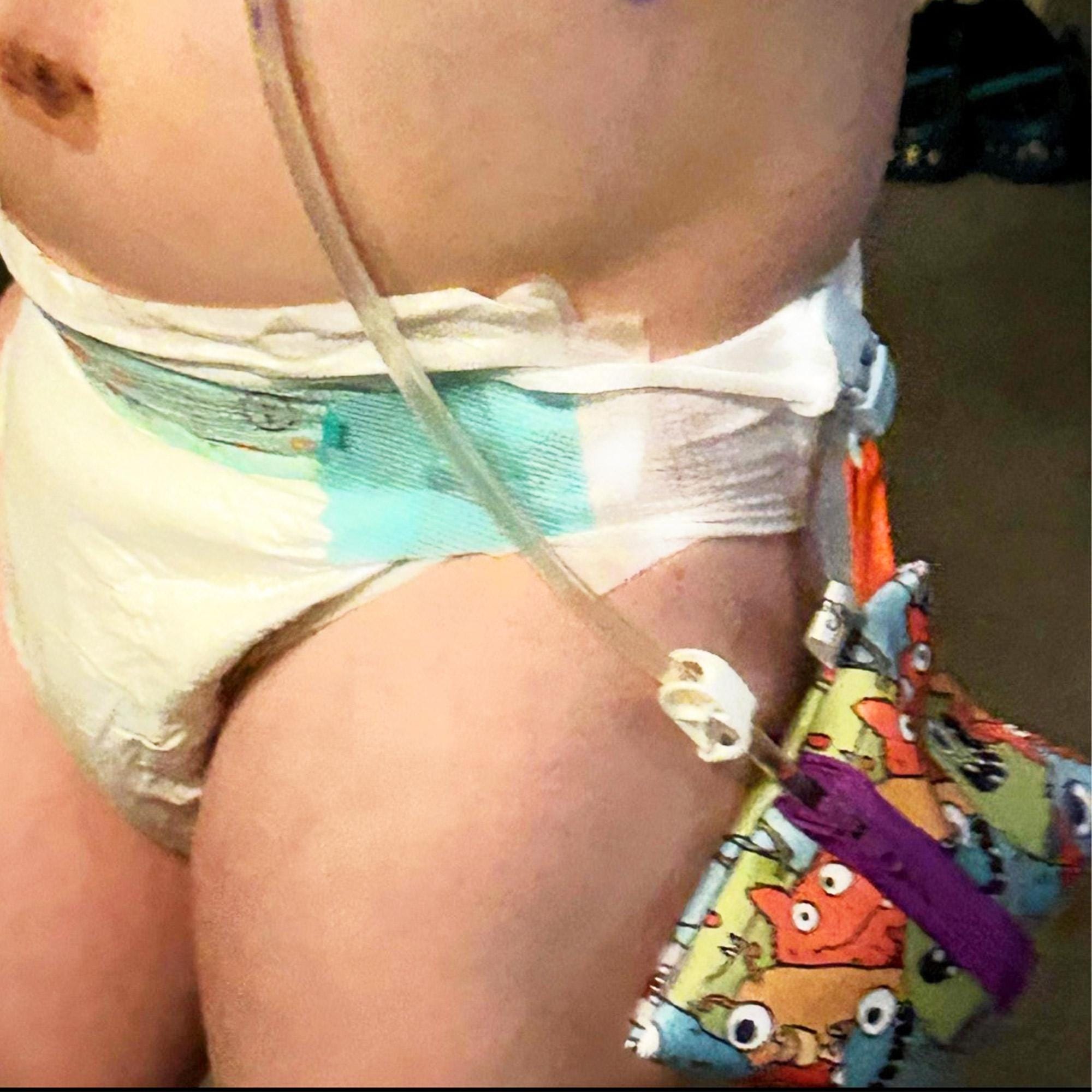 NGT Hickman Line - Feeding Tube Tubie Pouch with Zip and Clip - Dinosaurs
