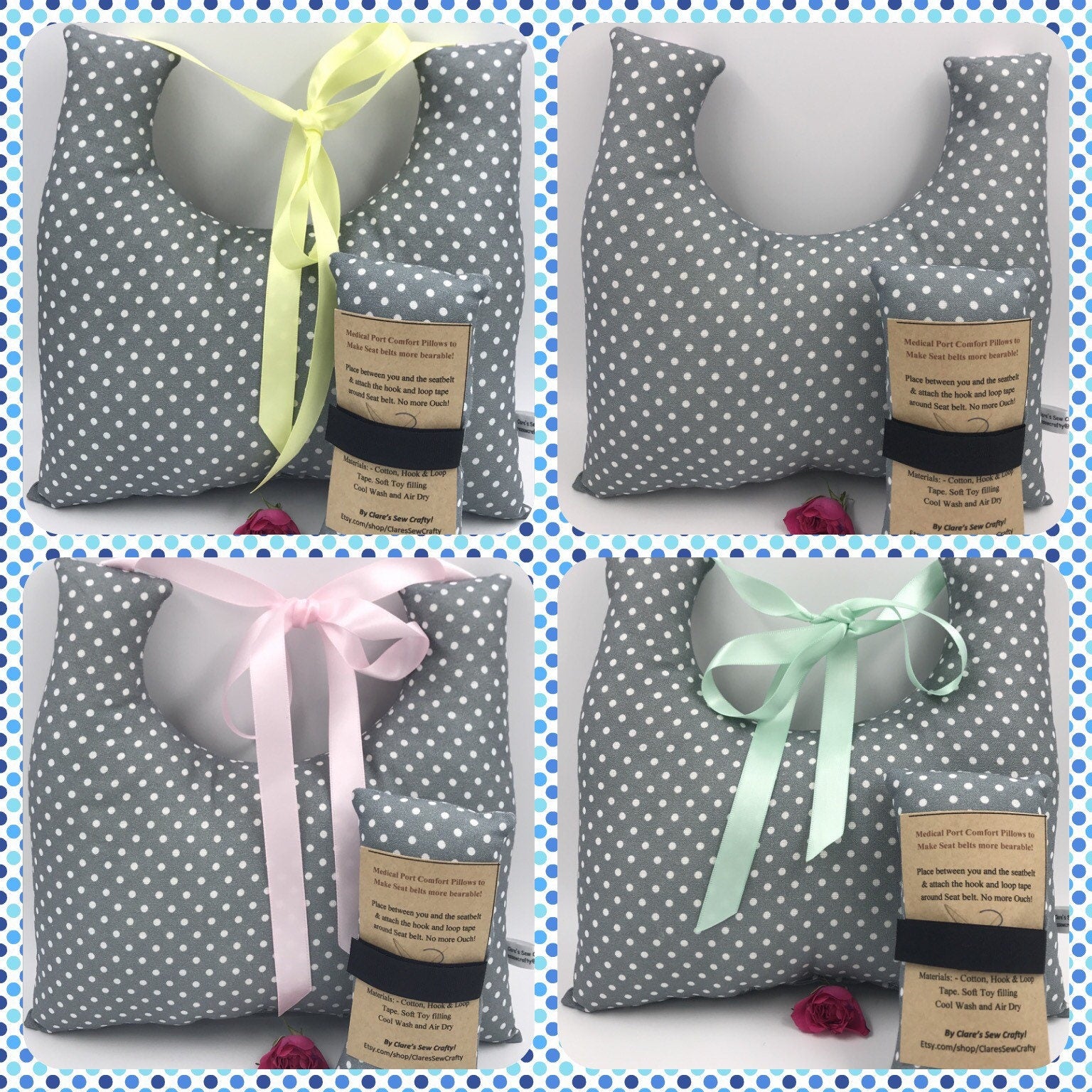 SLNB Single Mammoplasty Mastectomy Breast Lumpectomy Boob Job Augmentation Underarm Post Surgery Recovery Cushion Medical Port Seatbelt Pillow Gift Set