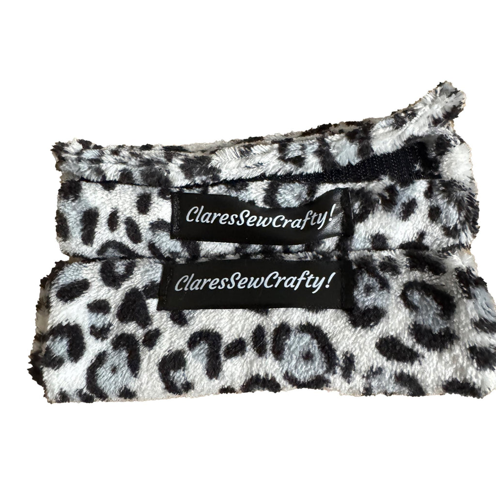 5.5 approx CPAP BIPAP Ventilator hook and loop Cheek Covers Black Leopard