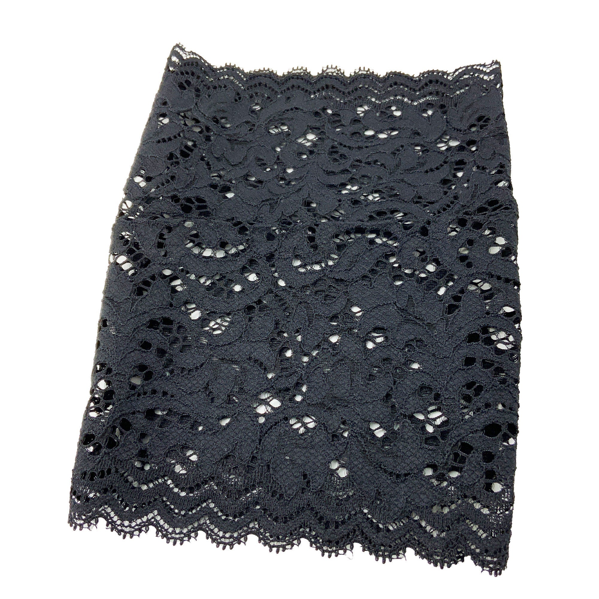 Unlined 7.25" Black Floral Lace PICC Lne Cover