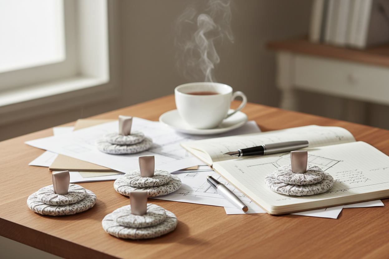 6cm Taupe - 6 Weights Paper Weight Scene
