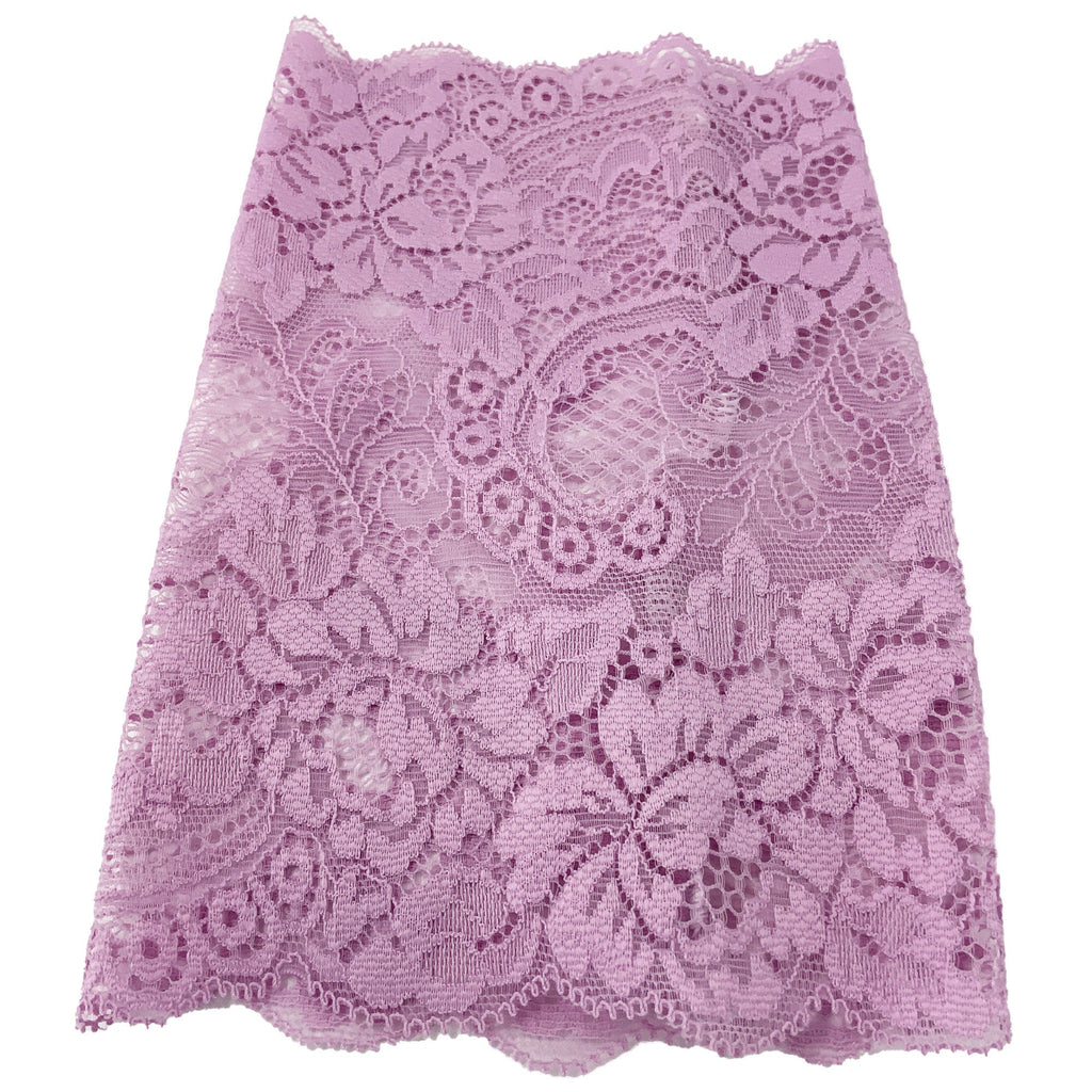 Unlined 7" Lilac Floral Lace Covers Short Sleeve Cover