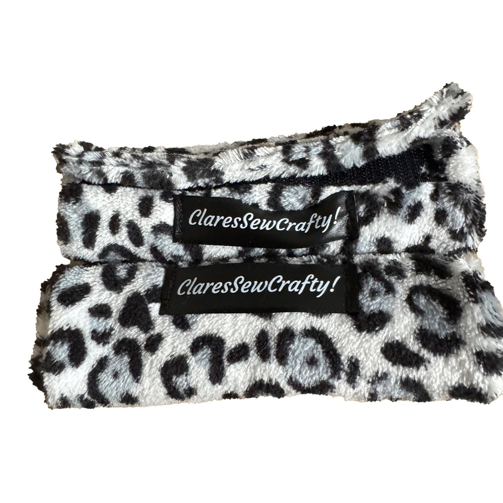 5.5 approx CPAP BIPAP Ventilator hook and loop Cheek Covers Black Leopard