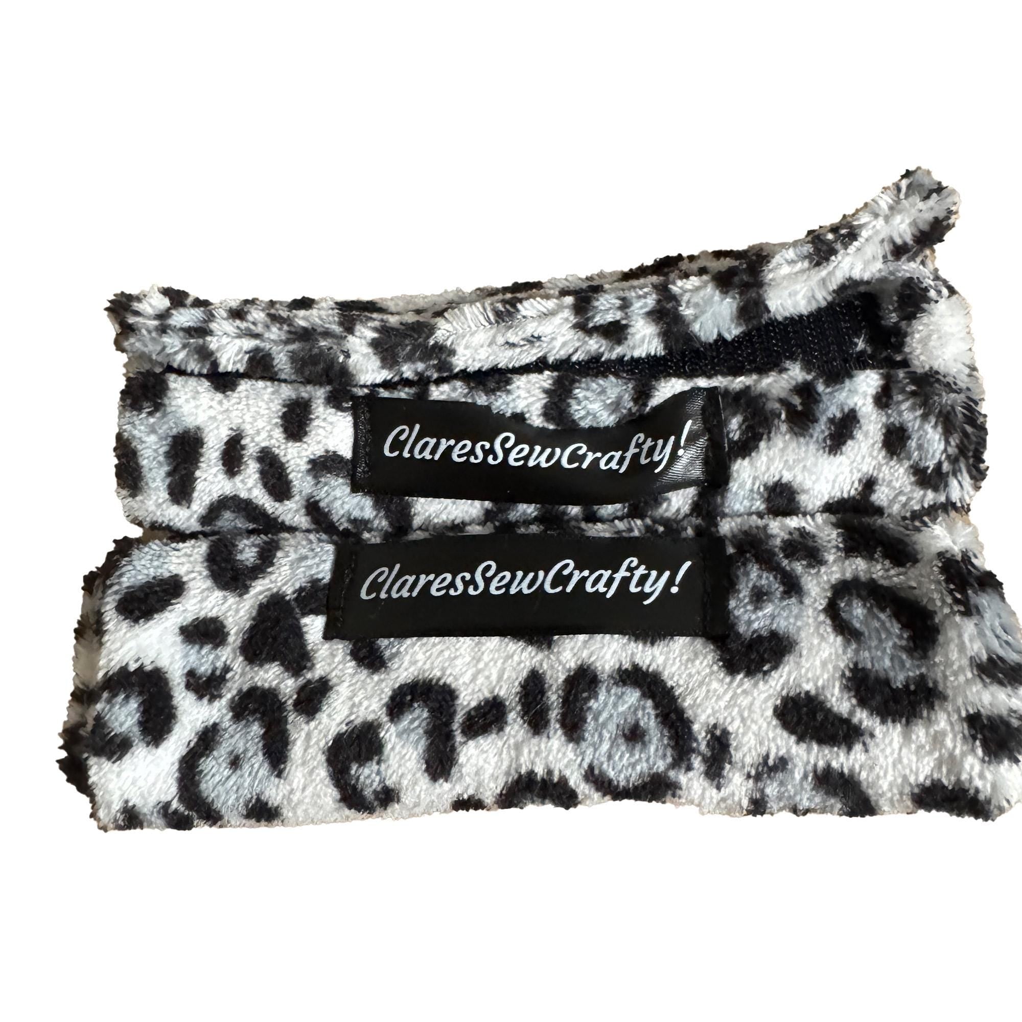 5.5 approx CPAP BIPAP Ventilator hook and loop Cheek Covers Black Leopard