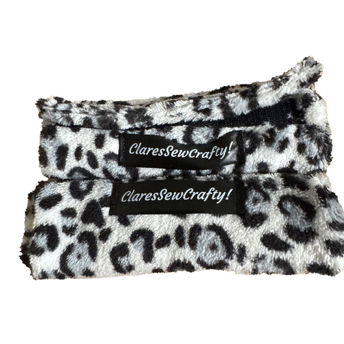 5.5 approx CPAP BIPAP Ventilator hook and loop Cheek Covers Black Leopard