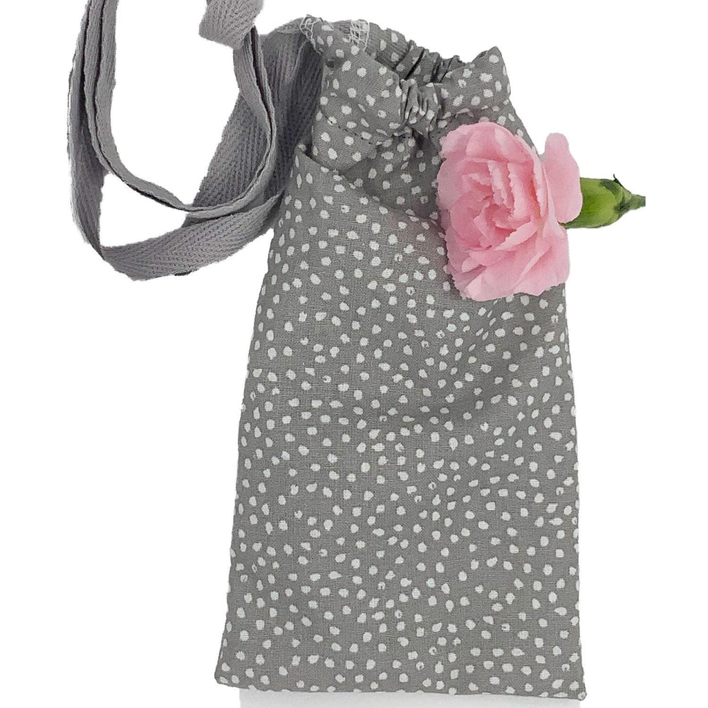 Handmade Hickman Line Bag: Cotton Drawstring Pouch with Neck Strap