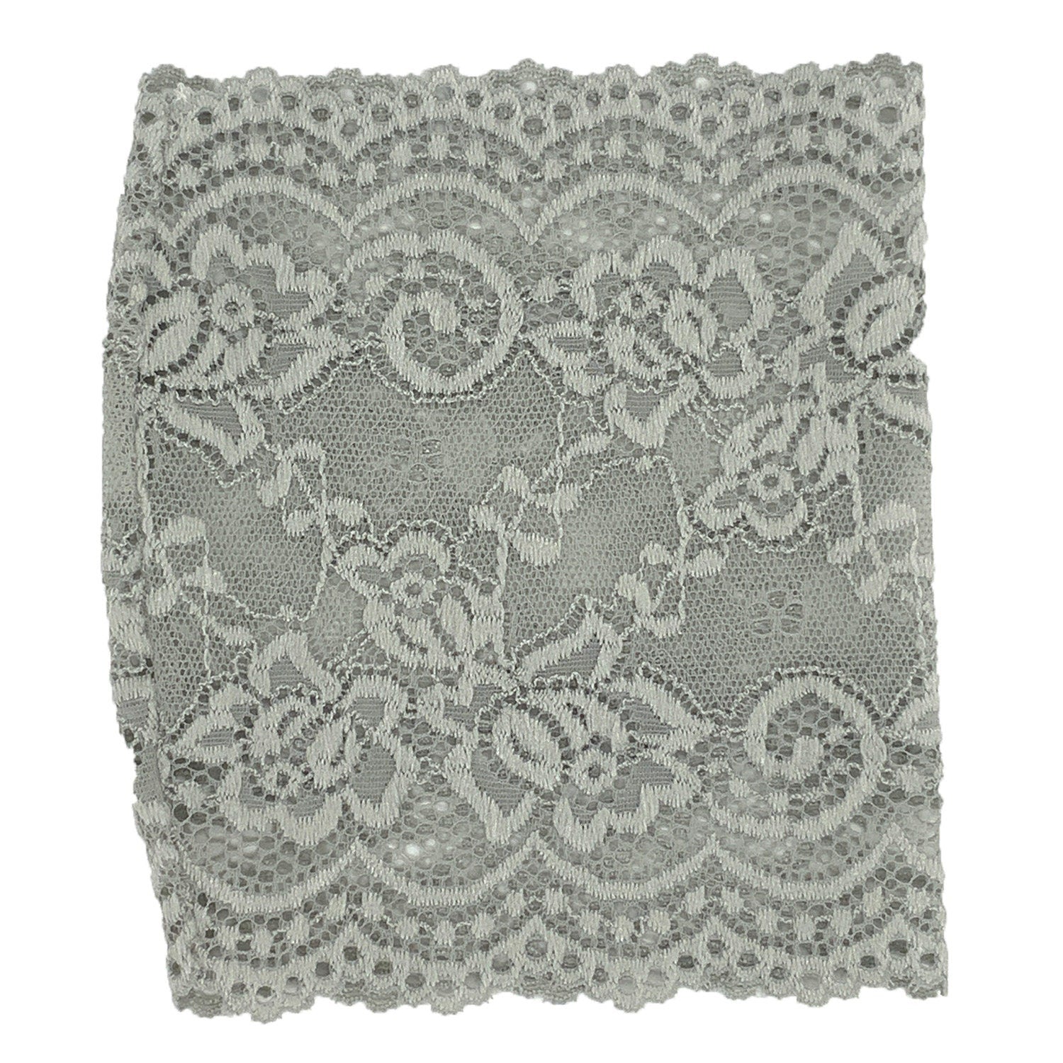 6" Grey Unlined Stretch Lace PICC Line Cover