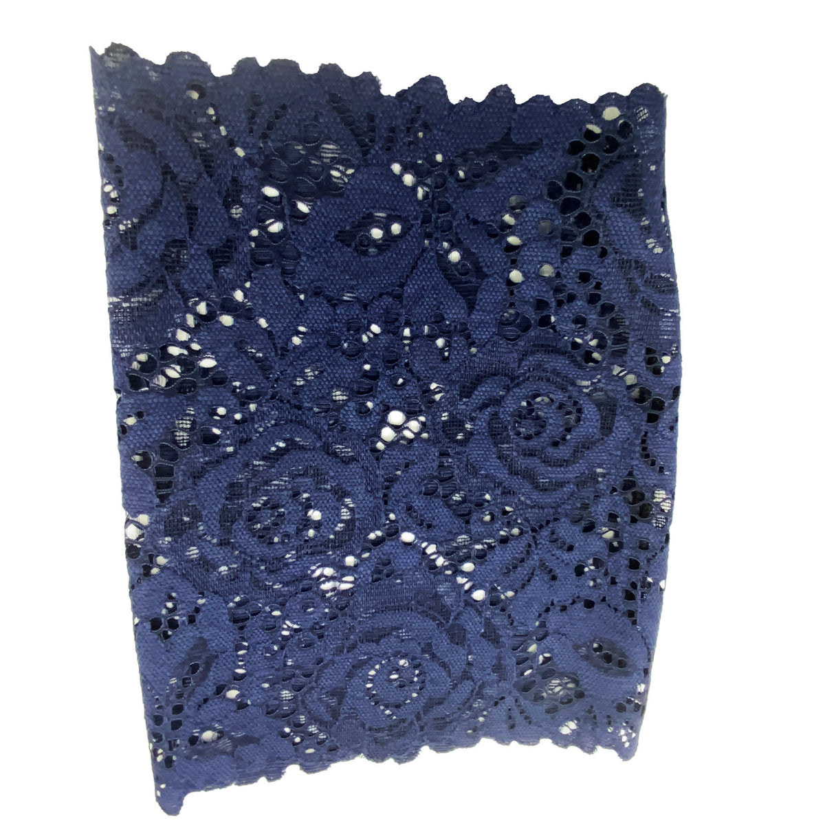 Unlined(Style2) 7" Navy Lace Cover for Chemo-Cancer-Diabetes Free Style Libre-Omnipod DASH Glucose Monitoring GCM PICC Line Sleeve Cover Armband