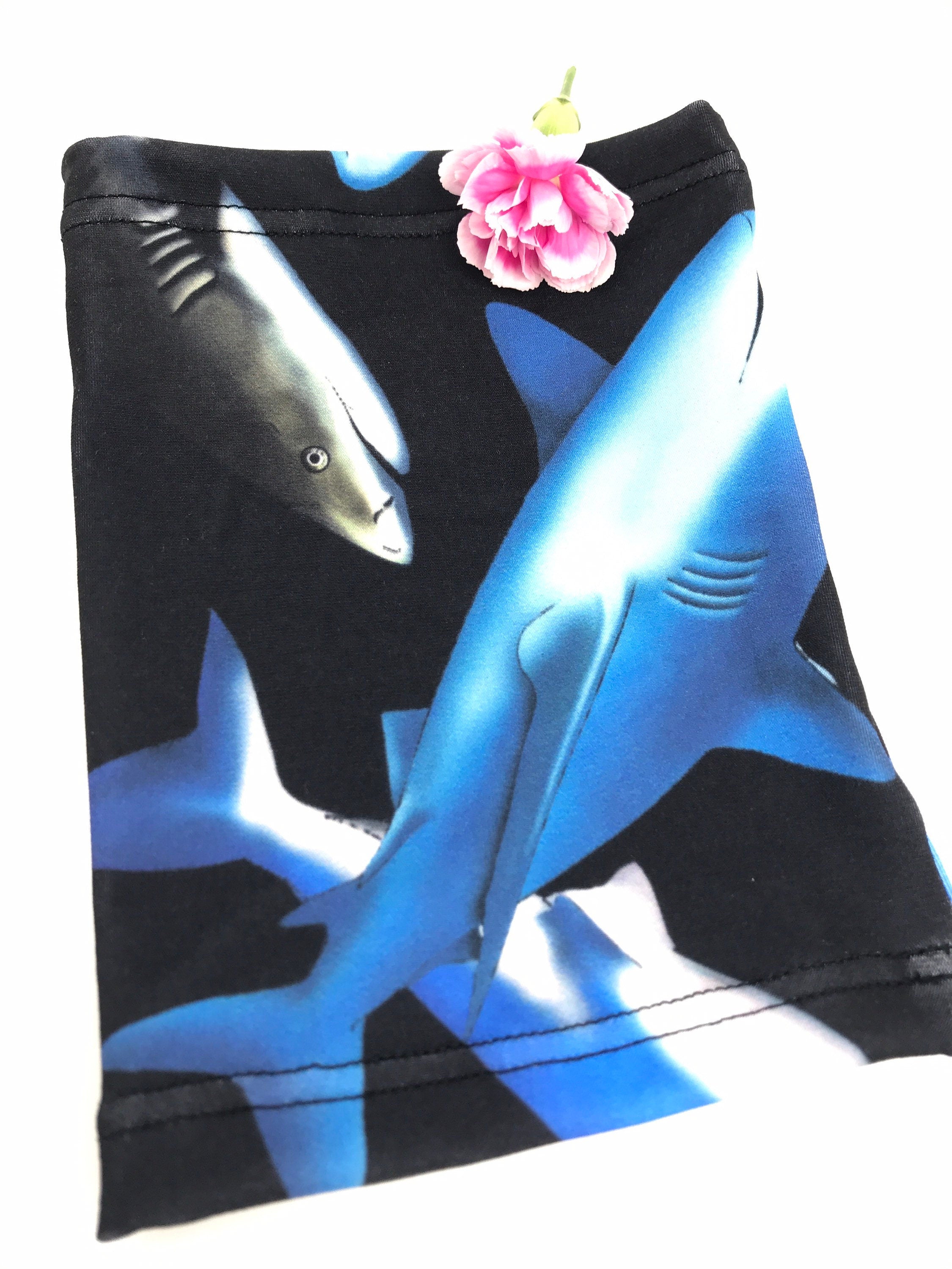 L7.5-8" Sharks BICEP short PICC Line Cover for chemo Cancer compatible with FreeStyle Libre Omnipod DASH Glucose monitoring