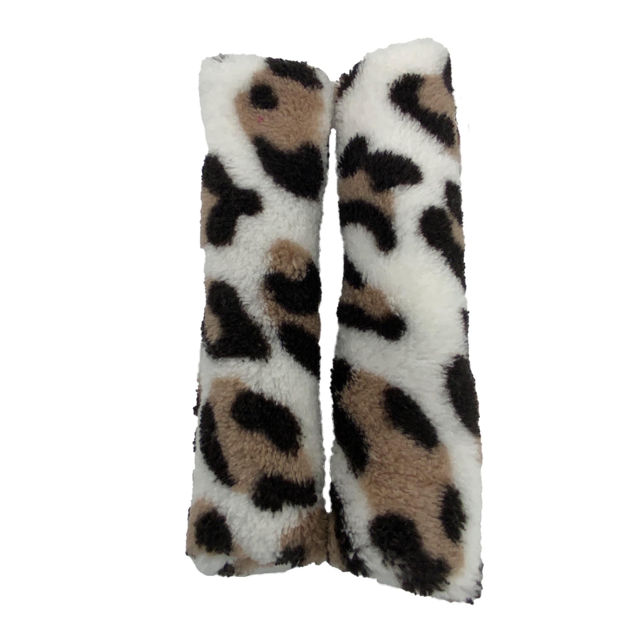 5.5" approx CPAP BIPAP Ventilator Headgear hook and loop Cheek Covers Brown Leopard