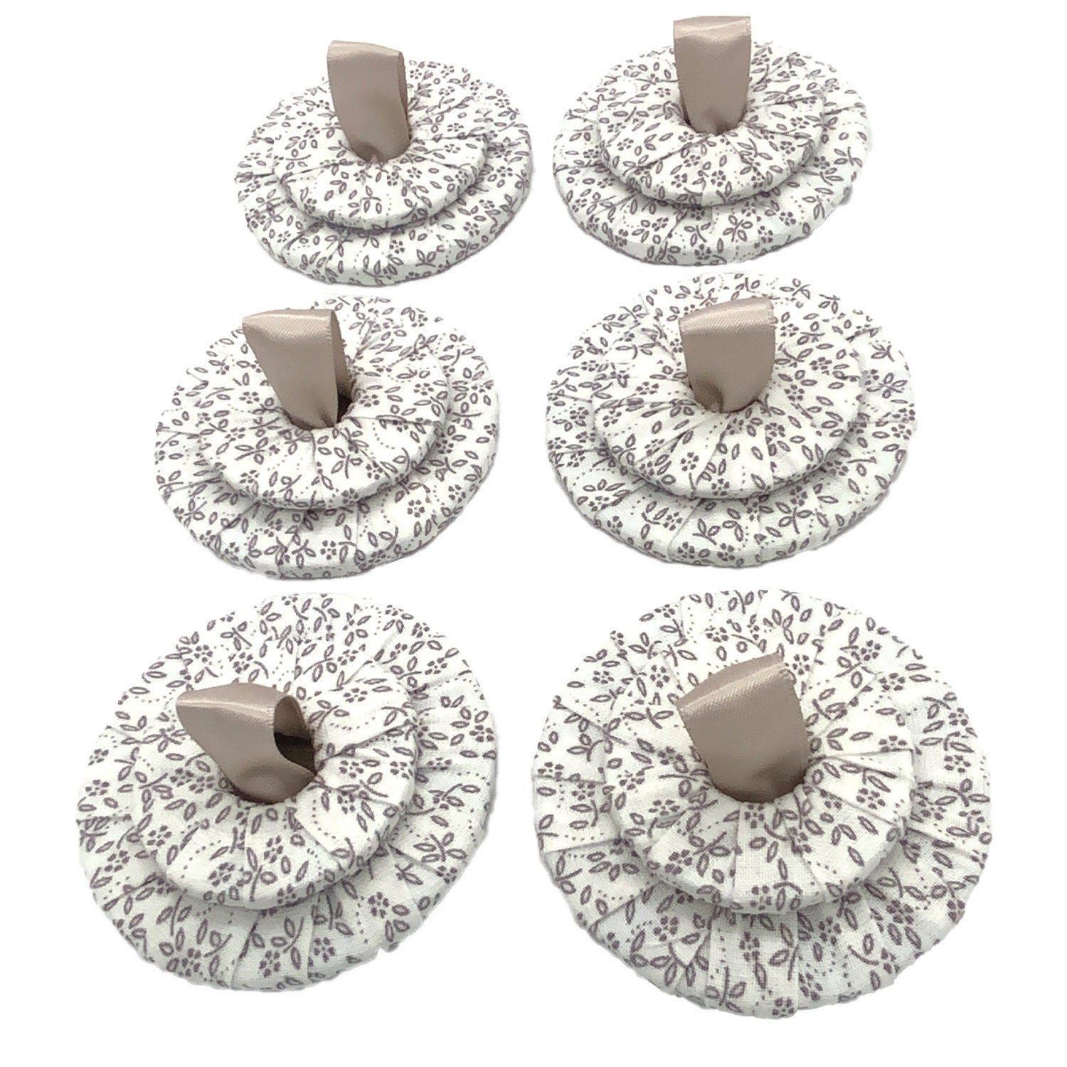 Set of 6 Fabric Wrapped Steel Sewing Pattern Weights (7cm x 4cm)