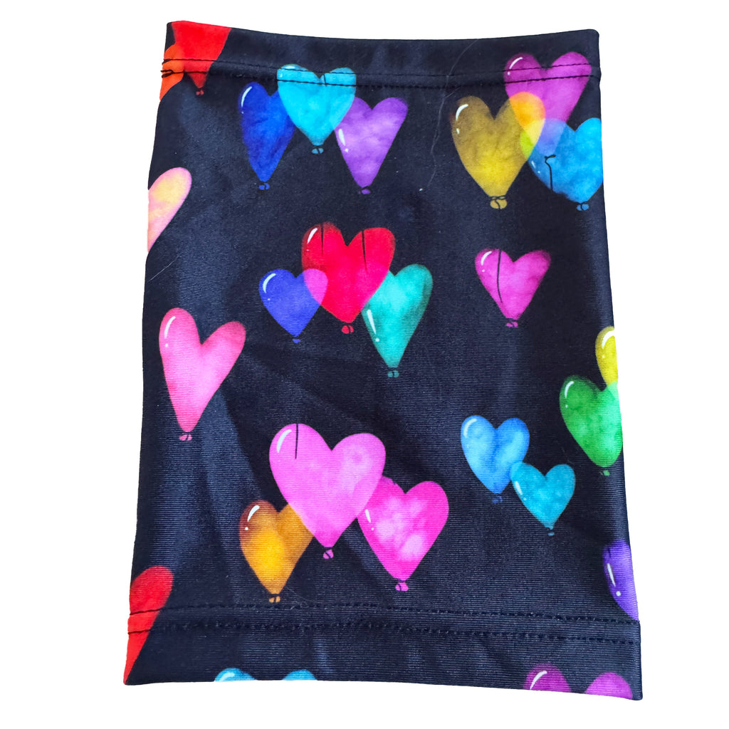 PICC Line, Dialysis Cover, Balloon Hearts Lycra/Spandex 7"- 8" Long Made UK
