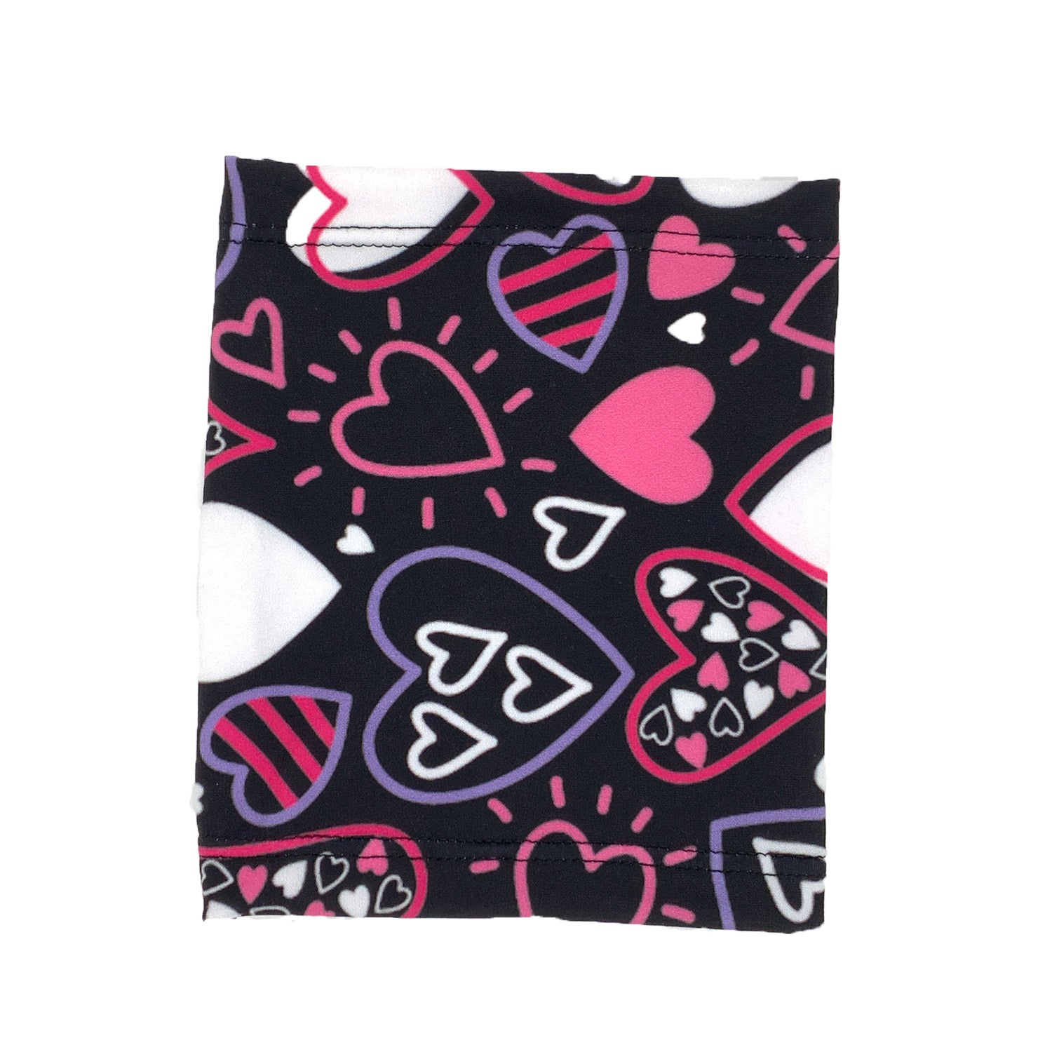 L7.5-8" PICC Line Cover Black Hearts