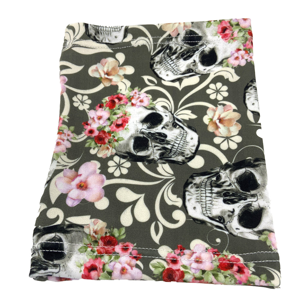 PICC Line Cover, Rose Skulls, Arm Sleeve 7"-8" Long Made UK