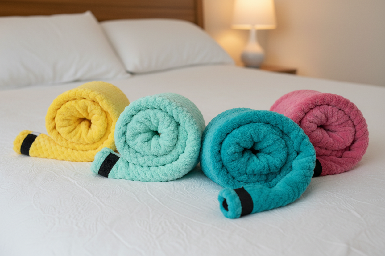 All 5 CPAP Hose Covers – Clean Spiral Bedroom Scene