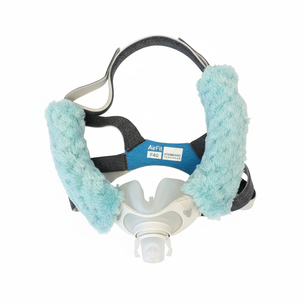 5-5.5" CPAP PAP Headgear Hook and loop Cheek strap wraps fleece