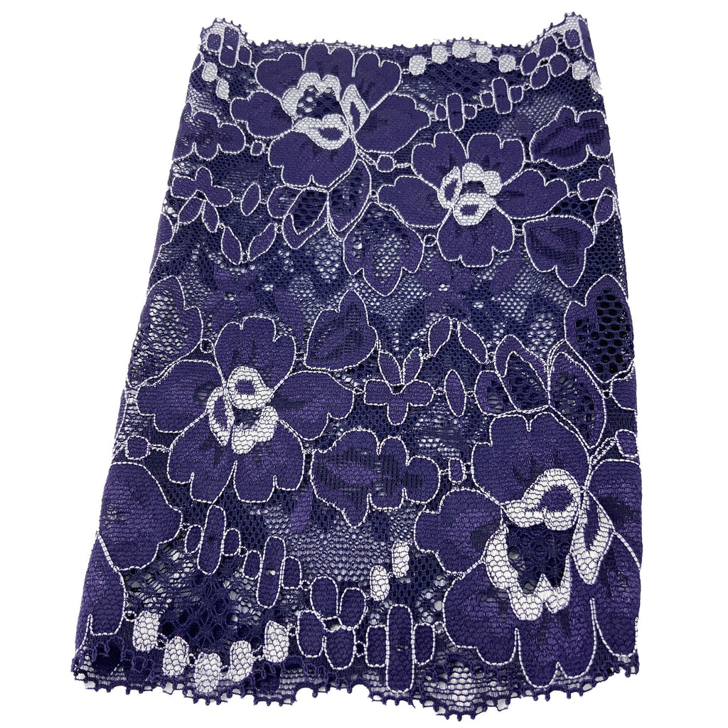 Unlined 7" Purple Floral Lace  PICC Line Cover