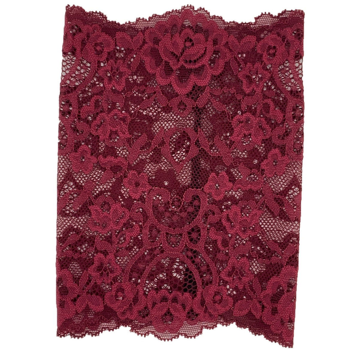 Unlined 6" Burgundy Lace Arm Cover Sleeve Armband