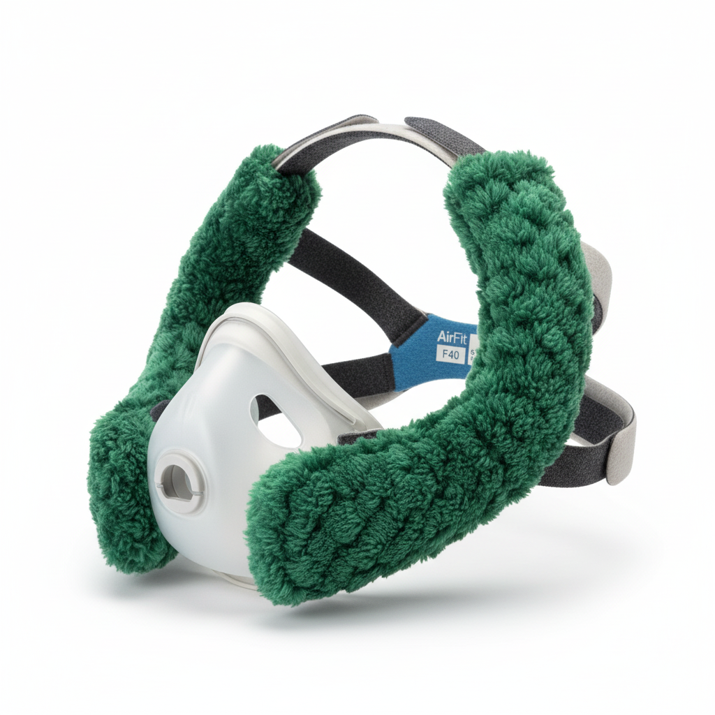 5-5.5" CPAP PAP Headgear Hook and loop Cheek strap wraps fleece