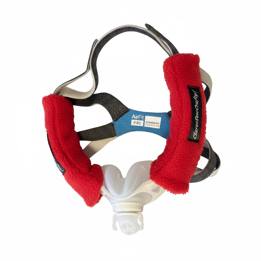 5-5.5" CPAP PAP Headgear Hook and loop Cheek strap wraps fleece