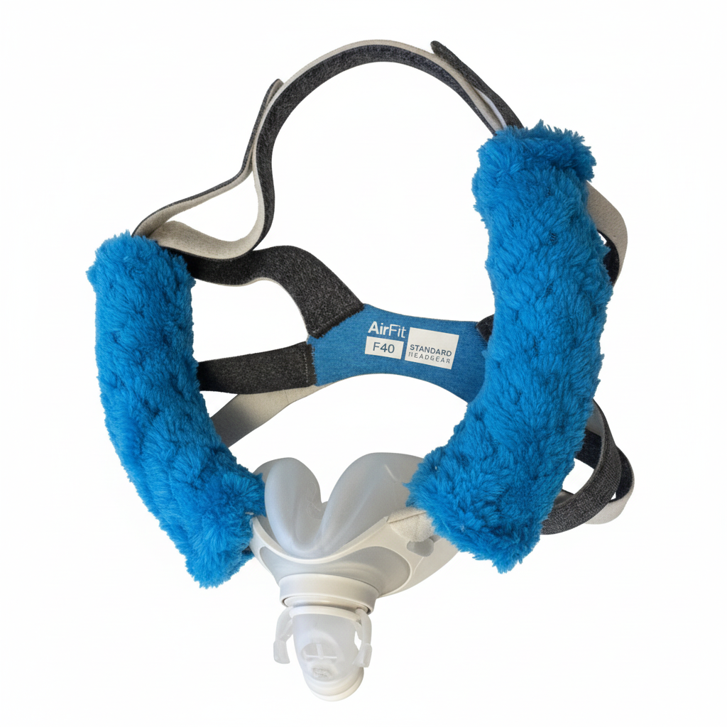 5-5.5" CPAP PAP Headgear Hook and loop Cheek strap wraps fleece