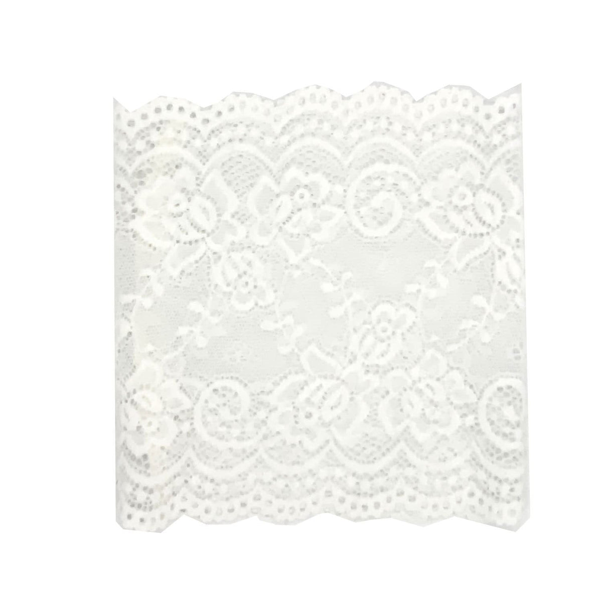 Unlined 6" White Lace Cover Line Sleeve Cover Armband