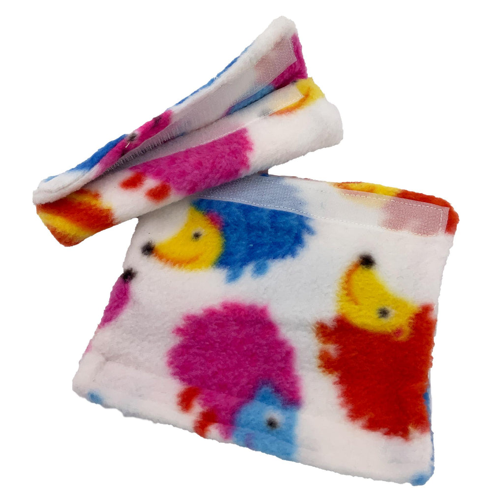 5.5" approx CPAP Headgear Hook and Loop Cheek Covers Hedgehogs