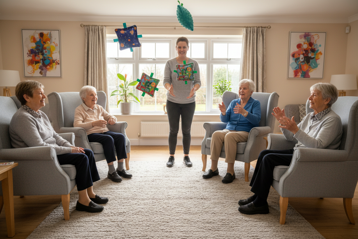 Care home catch scene