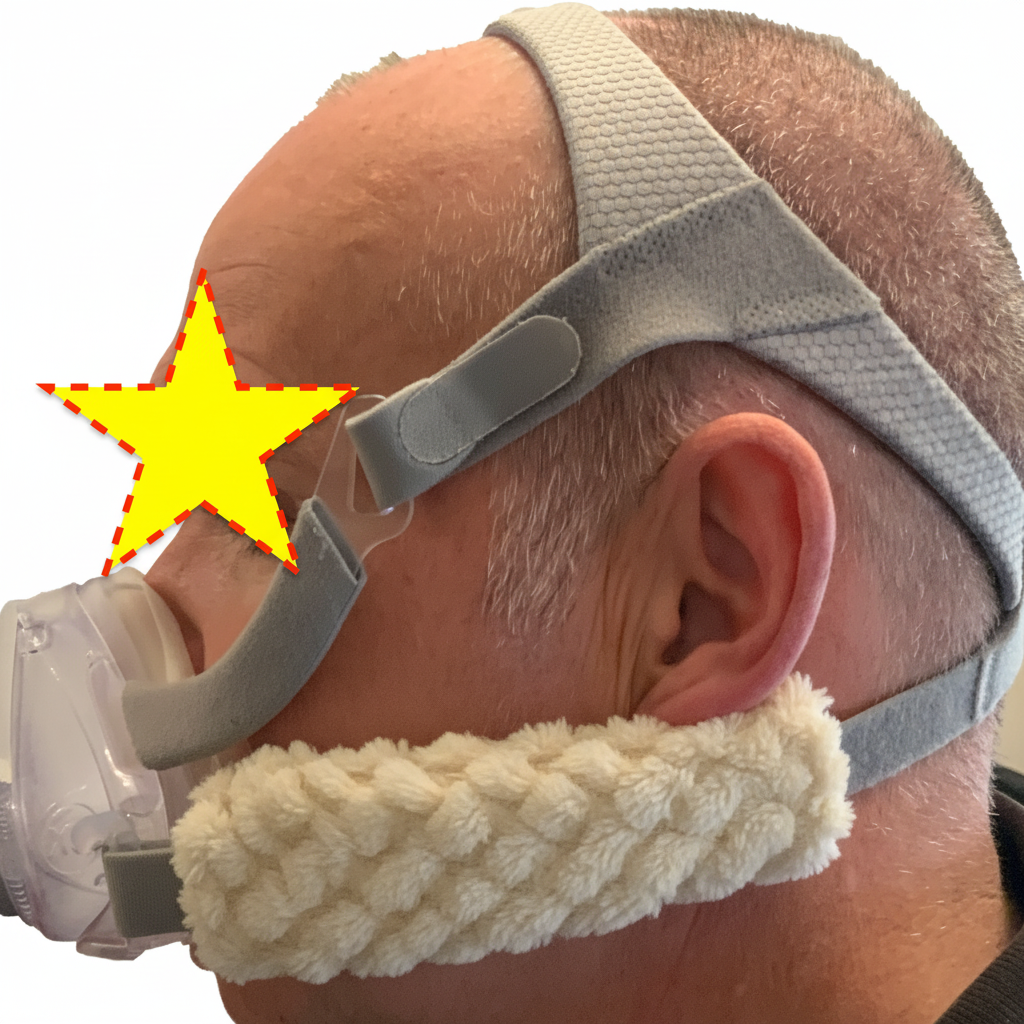 Cream Popcorn Cheek Cover on Mask