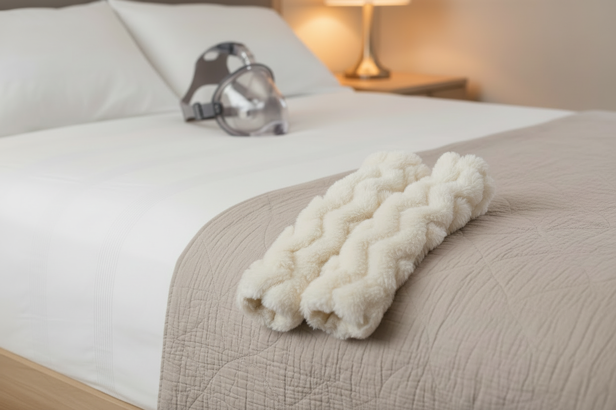Cream Popcorn CPAP Covers - Bedroom Scaled
