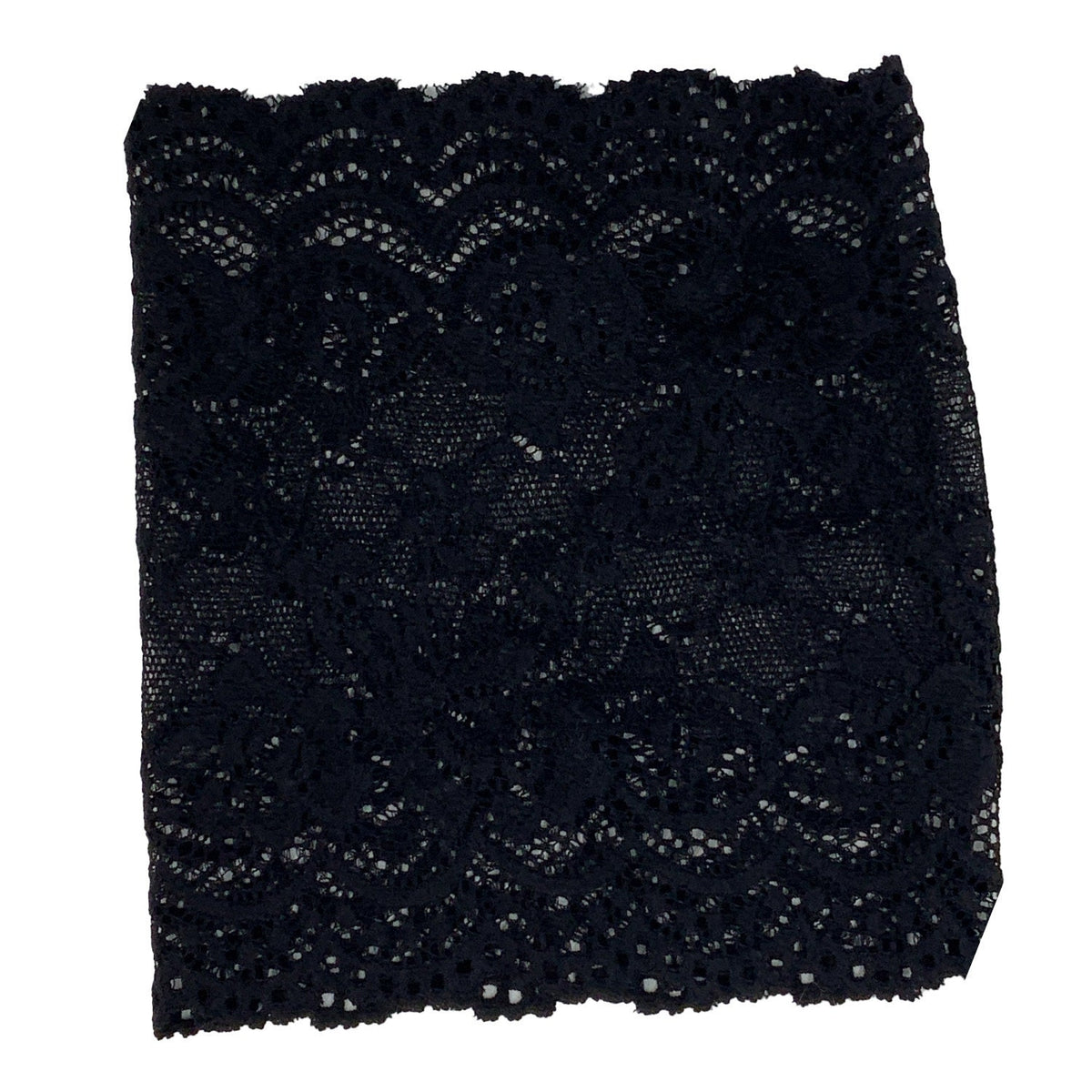 Unlined 6" Black Stretch Lace Arm Cover Sleeve Armband