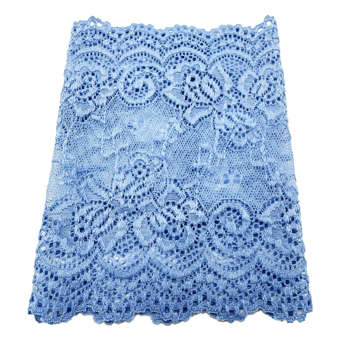 6" Pale Blue Unlined Stretch Lace Arm Cover Line Sleeve