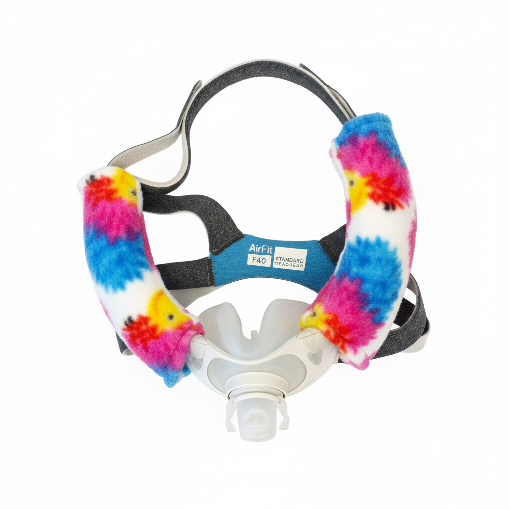 F40 headgear with extremely large scale hedgehog fleece wraps
