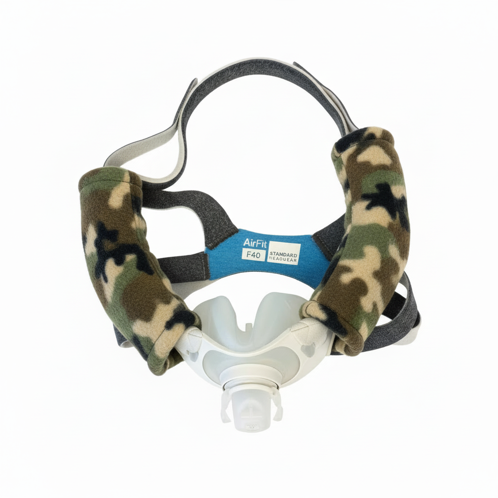 5-5.5" CPAP PAP Headgear Hook and loop Cheek strap wraps fleece