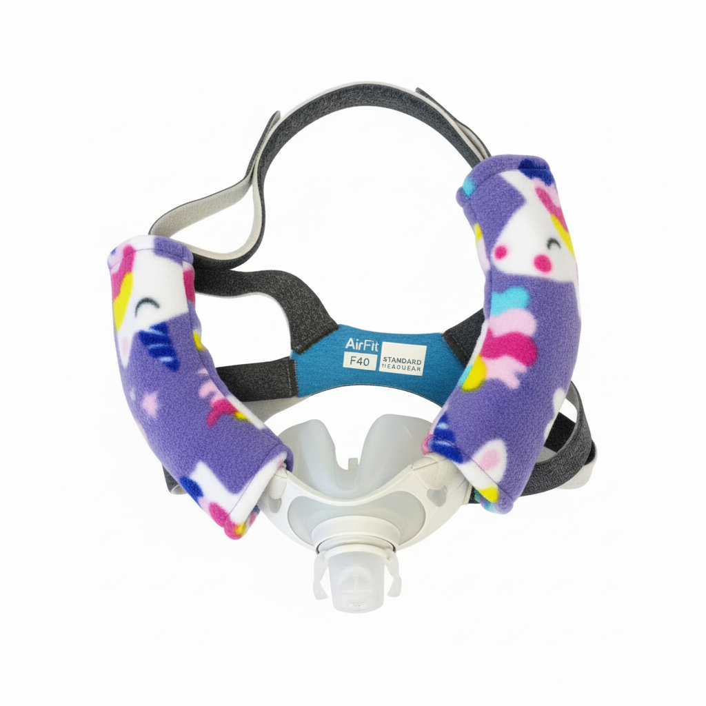 5-5.5" CPAP PAP Headgear Hook and loop Cheek strap wraps fleece