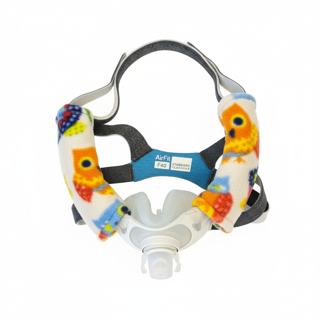 5-5.5" CPAP PAP Headgear Hook and loop Cheek strap wraps fleece