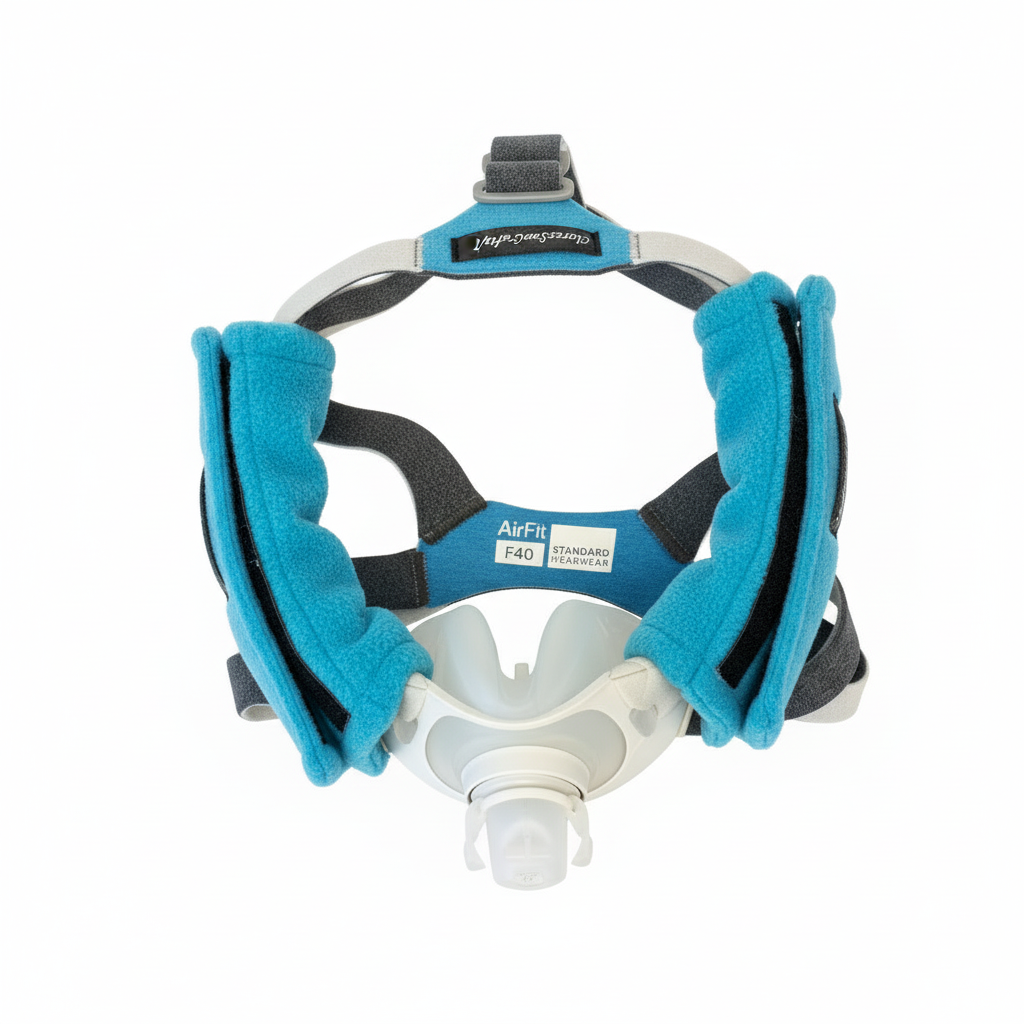 5-5.5" CPAP PAP Headgear Hook and loop Cheek strap wraps fleece