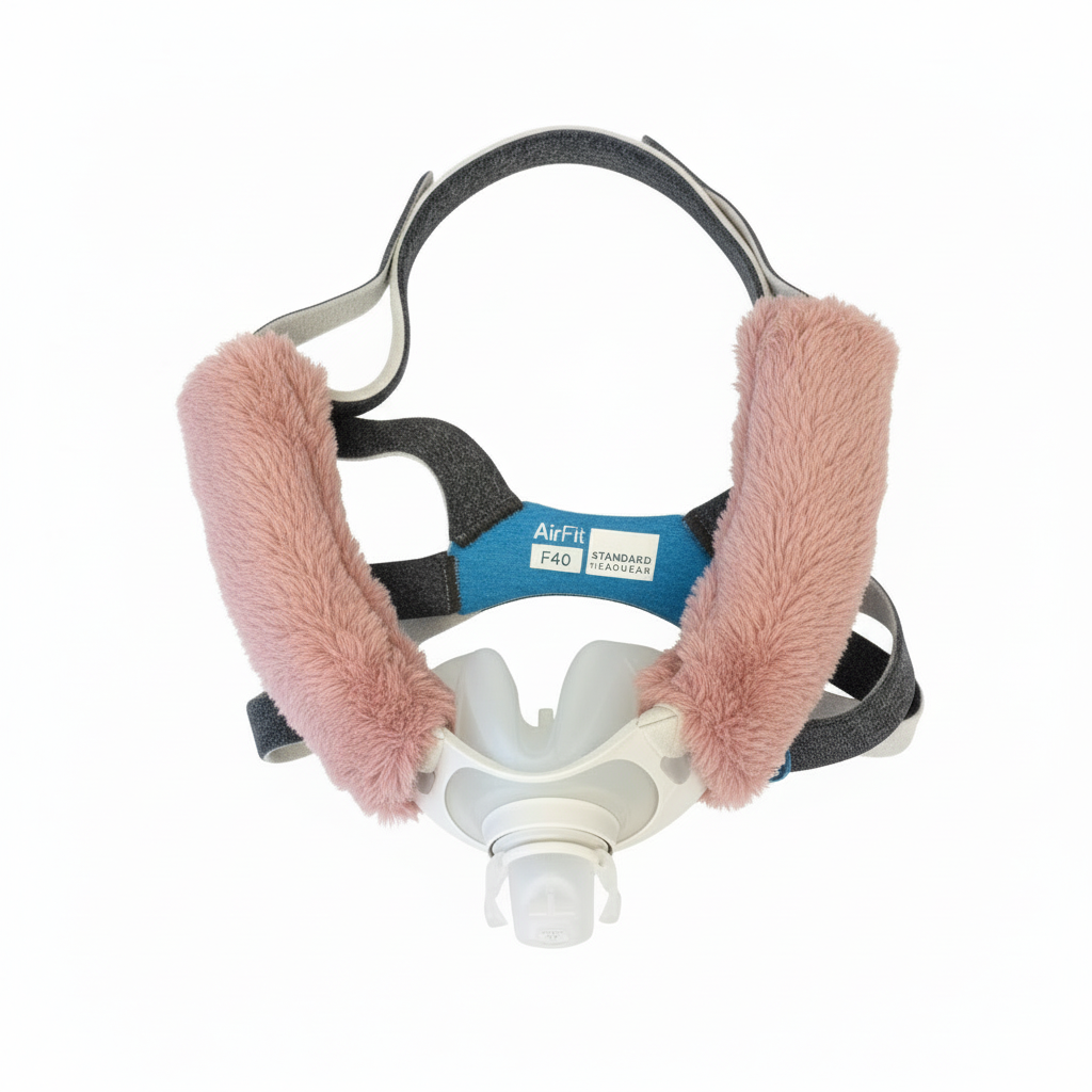 5-5.5" CPAP PAP Headgear Hook and loop Cheek strap wraps fleece