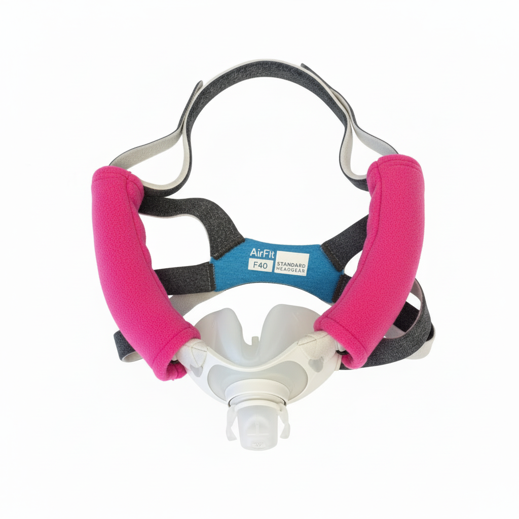 5-5.5" CPAP PAP Headgear Hook and loop Cheek strap wraps fleece