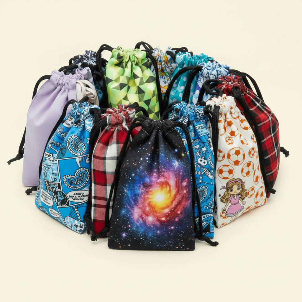 Hickman Line Bags - Bright Patterns Light Background