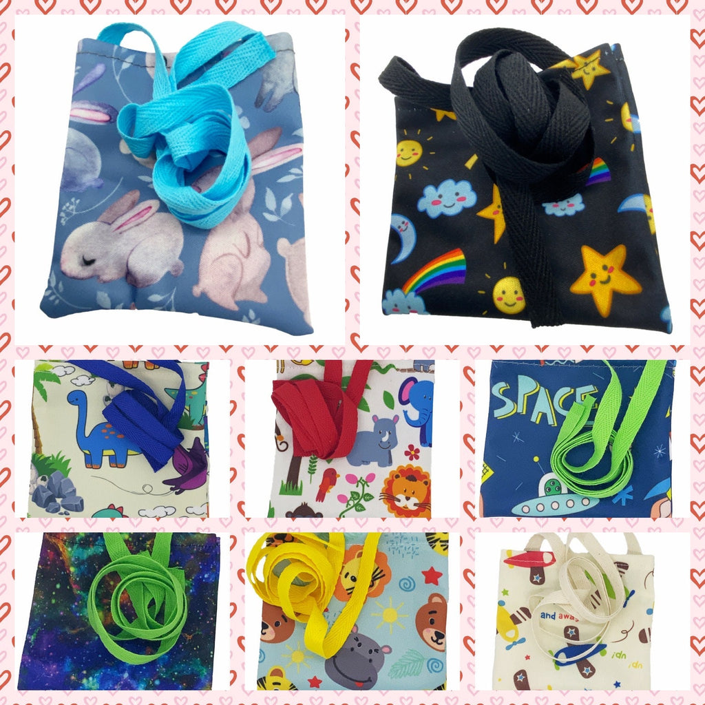 Splash-proof Wiggly Pouch/bag for Childs Hickman Line/Central Line Chemo Cancer for bathing Waterproof fabric 38cm Straps