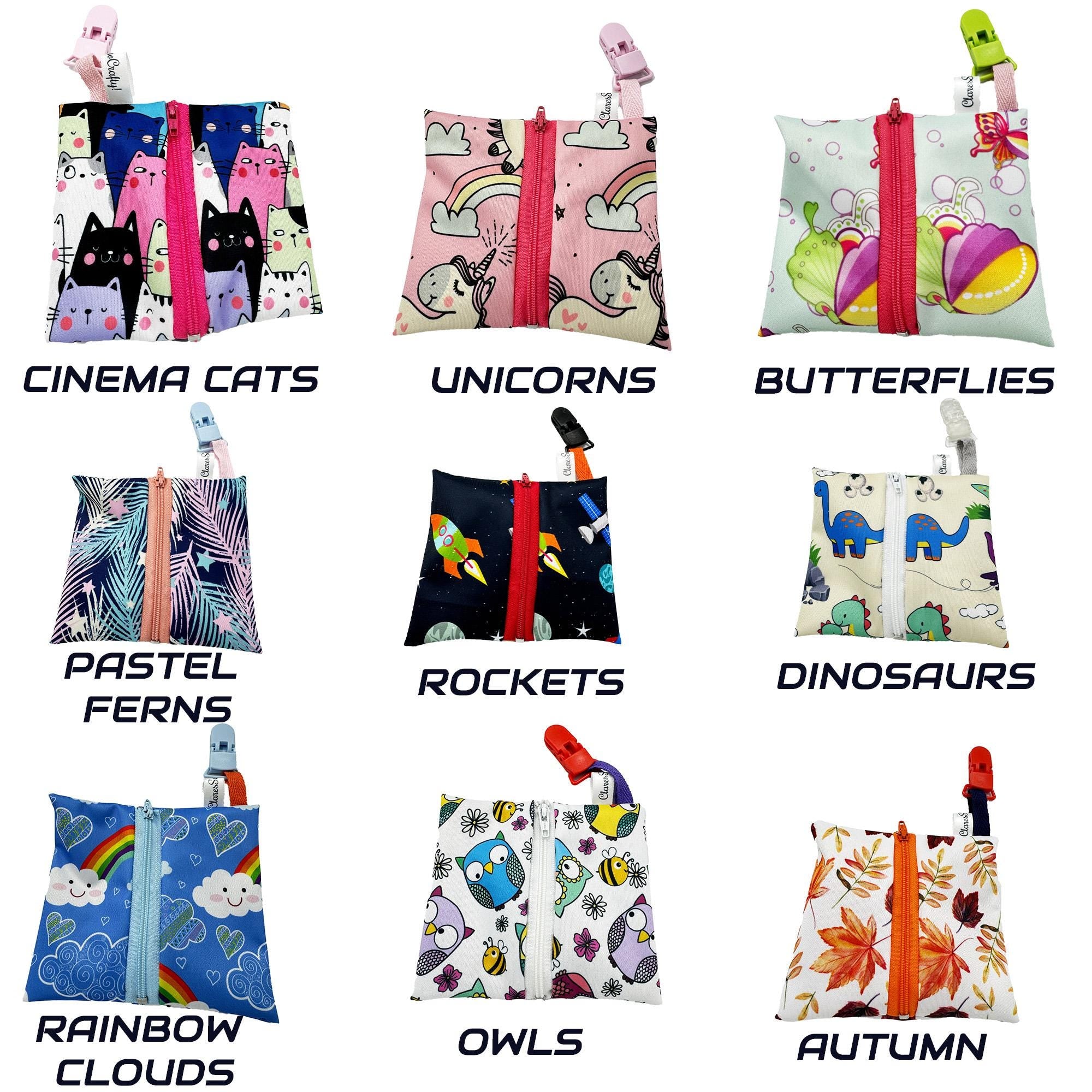 Nasal Gastric Tube, NGT, Hickman Line - Feeding Tube Tubie Pouch with Zip and Clip many patterns