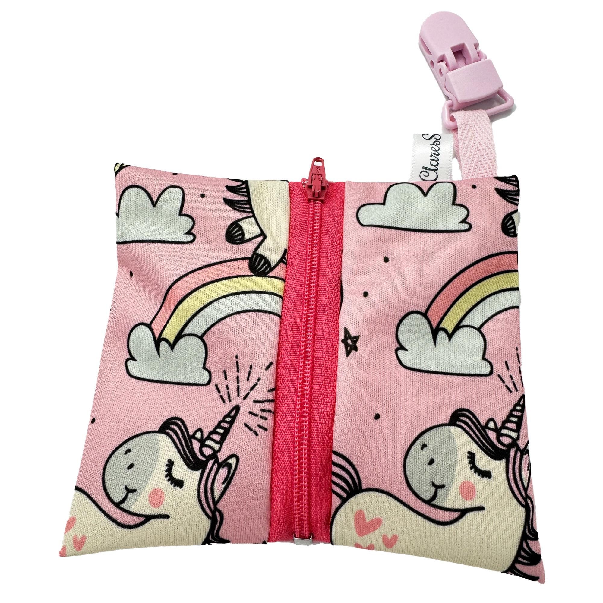 Nasal Gastric Tube, NGT, Hickman Line - Feeding Tube Tubie Pouch with Zip and Clip, Various patterns