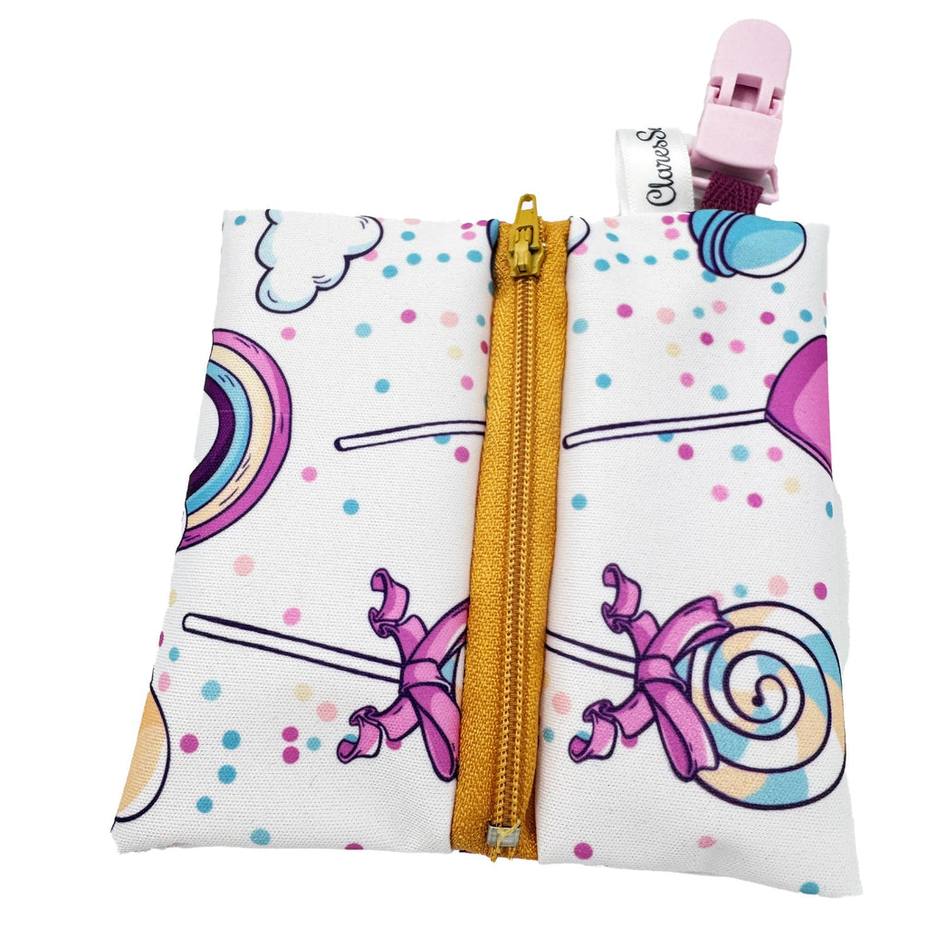 Nasal Gastric Tube, NGT, Hickman Line - Feeding Tube Tubie Pouch with Zip and Clip many patterns