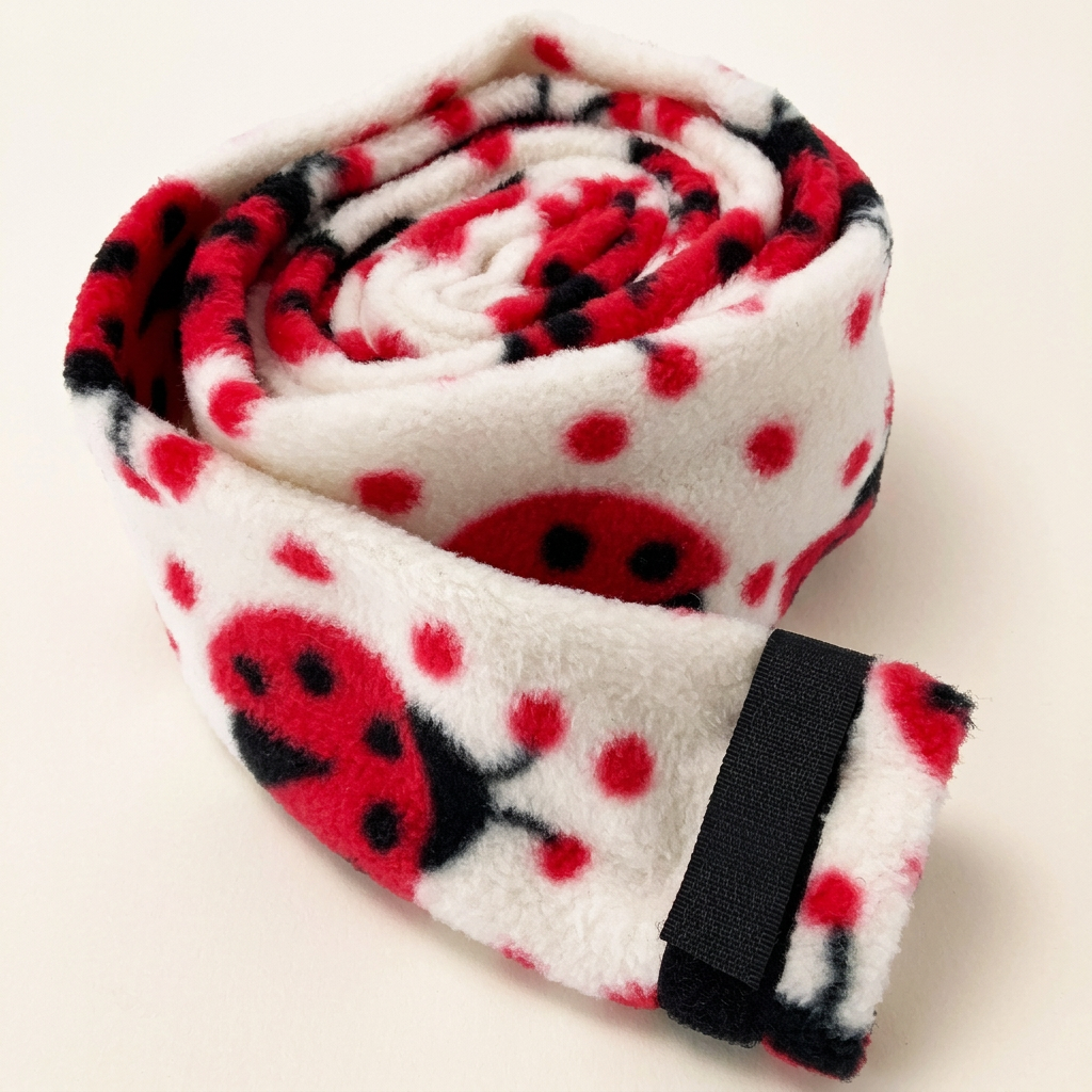 Ladybird fleece hose cover, professional studio edit