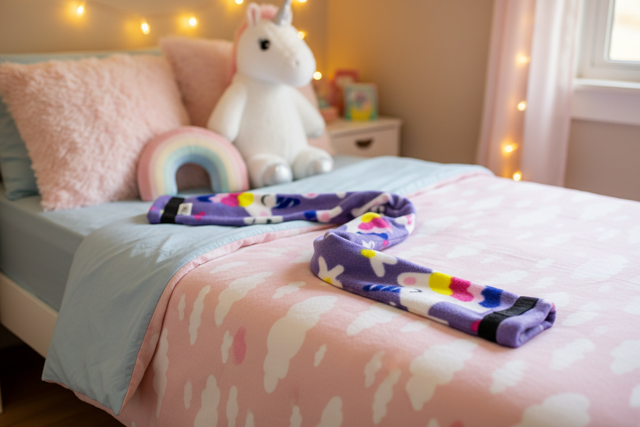 Lilac Unicorn CPAP Hose Cover — Child's Bedroom Scene