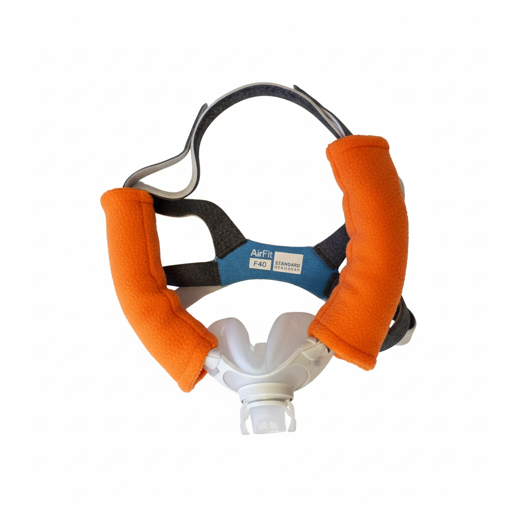 5-5.5" CPAP PAP Headgear Hook and loop Cheek strap wraps fleece